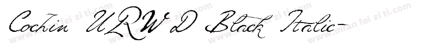 Cochin URW D Black Italic字体转换